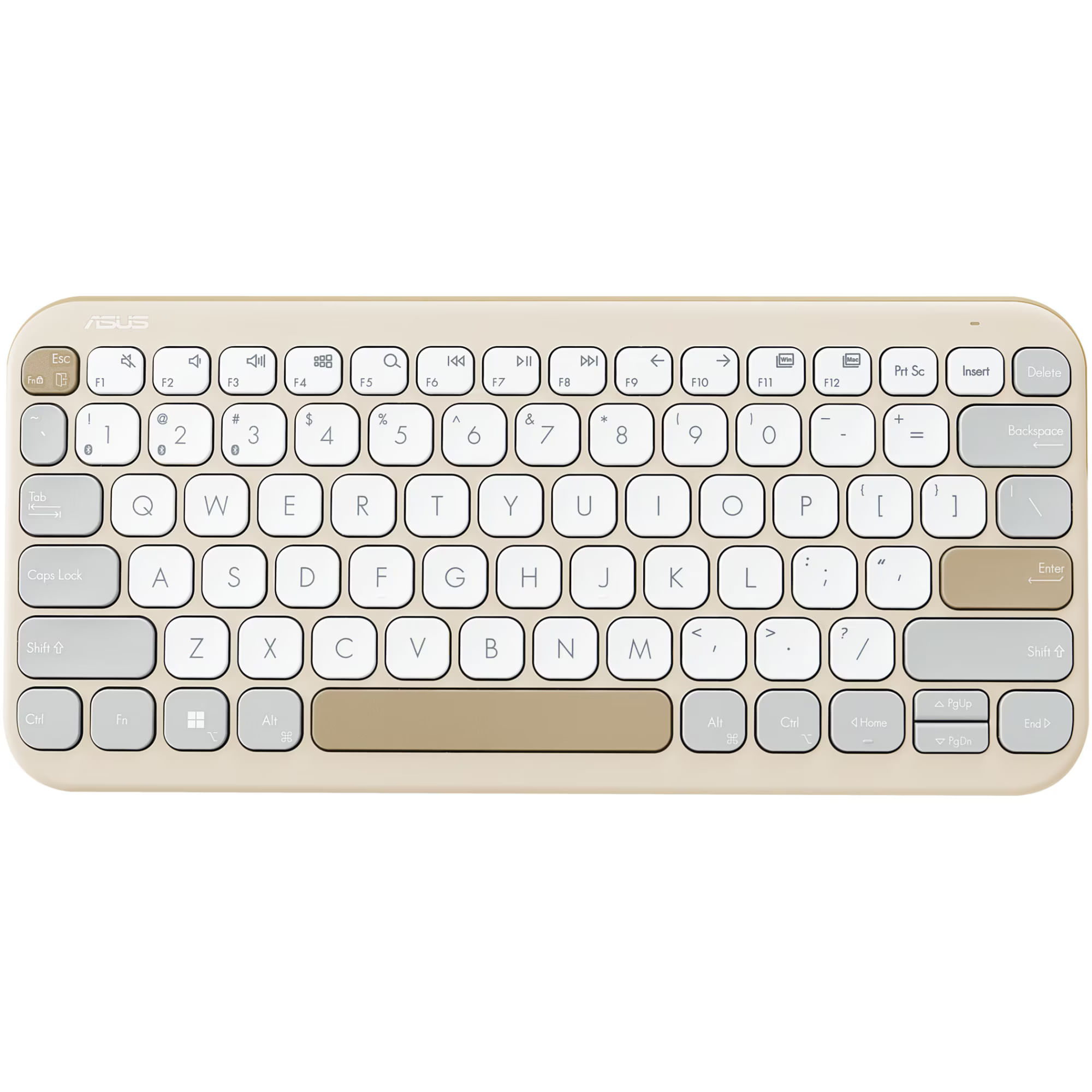 Tastatura wireless ASUS KW100, Oat Milk