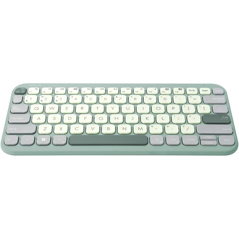 PC, gaming si accesorii - Periferice PC - Tastaturi - Tastatura wireless ASUS KW100, Green Tea Latte - Infinity.ro