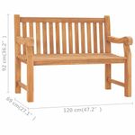 Casa si Gradina - Gradina si terasa - Mobilier exterior - Bancute de gradina - Banca de gradina Maro 120 x 69 x 92 cm Lemn masiv de tec - Infinity.ro