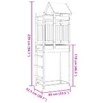 Jucarii, Copii si Bebe - Jucarii si jocuri - Jucarii de exterior - Spatii de joaca si accesorii - Turn de joaca Maro 85 x 52,5 x 239 cm Lemn de pin masiv - Infinity.ro