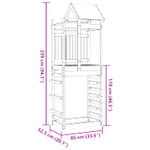 Jucarii, Copii si Bebe - Jucarii si jocuri - Jucarii de exterior - Spatii de joaca si accesorii - Turn de joaca Maro 85 x 52,5 x 239 cm Lemn de pin masiv - Infinity.ro