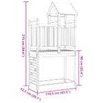 Jucarii, Copii si Bebe - Jucarii si jocuri - Jucarii de exterior - Spatii de joaca si accesorii - Turn de joaca Maro 110.5 x 52.5 x 215 cm Lemn impregnate solid - Infinity.ro
