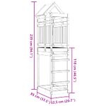 Jucarii, Copii si Bebe - Jucarii si jocuri - Jucarii de exterior - Spatii de joaca si accesorii - Turn de joaca Maro 52.5 x 85 x 239 cm Lemn de pin masiv - Infinity.ro