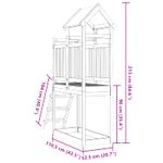 Jucarii, Copii si Bebe - Jucarii si jocuri - Jucarii de exterior - Spatii de joaca si accesorii - Turn de joaca Maro 52,5 x 110,5 x 215 cm Lemn impregnate solid - Infinity.ro
