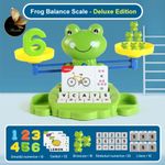 Jucarii, Copii si Bebe - Jucarii si jocuri - Jucarii & jocuri educative - Jocuri si jucarii educative - Joc Educativ Montessori Auraliv® Frog Balance  Editia Deluxe Balanta Matematica cu 96 piese, I - Infinity.ro