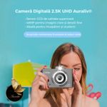 TV, Audio-Video si Foto - Aparate foto si accesorii - Aparate foto - Camera Foto Digitala Auraliv® Albastru 48MP Ultra HD, 2.5K UHD, Video 1080P, Ecran IPS 2.8”,Baterie 750mAh, Card 32GB - Infinity.ro