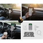 Laptop, Telefoane si Tablete - Telefoane mobile si accesorii - Accesorii Telefoane - Suport si docking telefoane - Suport Auto Magnetic Wireless AURALIV, 15W, Rotire 360, Culoare Alb - Infinity.ro
