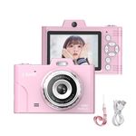 TV, Audio-Video si Foto - Aparate foto si accesorii - Aparate foto - Camera Foto Digitala Auraliv® Roz 48MP Ultra HD, 2.5K UHD, Video 1080P,  Ecran IPS 2.8”,Baterie 750mAh,Card 32GB Inclus - Infinity.ro