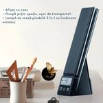 Casa si Gradina - Corpuri si surse de iluminat - Veioze si lampi - Lampi de veghe - Lampa de Birou Multifunctionala Auraliv® 5‑in‑1 cu Incarcare Wireless, Alarma, Suport Telefon si Lumina Reglabila - Infinity.ro