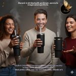 Casa si Gradina - Bucatarie si vesela - Accesorii bar - Termosuri si Cani termos - Termos Premium Auraliv® Oxford 890 – Negru, 890 ml, Otel Inoxidabil 304, Izolare Vacuum, Capac cu Filet si Pai - Infinity.ro