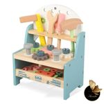 Jucarii, Copii si Bebe - Jucarii si jocuri - Jucarii & jocuri educative - Jucarii interactive - Mini masa de unelte Montessori AURALIV din lemn, unelte incluse, lemn natural, 3 ani - Infinity.ro