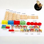 Jucarii, Copii si Bebe - Jucarii si jocuri - Seturi de constructie si cuburi - Seturi de constructie - Set Constructie din Lemn 73 Piese Auraliv® – Jucarie Montessori DIY, Creativitate & Constructii 3D - Infinity.ro