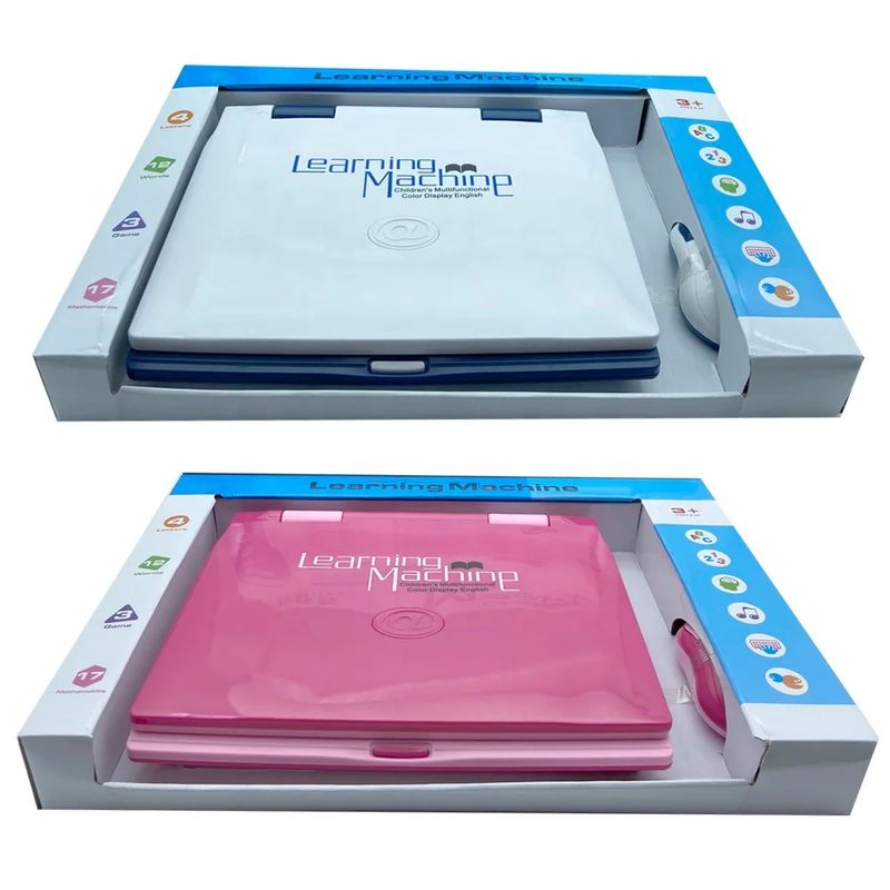 Jucarii, Copii si Bebe - Jucarii si jocuri - Jucarii & jocuri educative - Laptopuri, tablete si gadget-uri copii - Laptop pentru Copii cu Mouse 65 Functii Limba Engleza, albastru - Infinity.ro