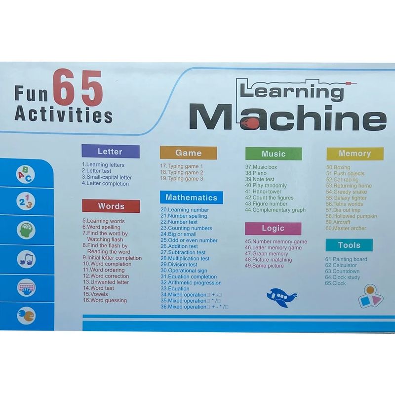 Jucarii, Copii si Bebe - Jucarii si jocuri - Jucarii & jocuri educative - Laptopuri, tablete si gadget-uri copii - Laptop pentru Copii cu Mouse 65 Functii Limba Engleza, albastru - Infinity.ro