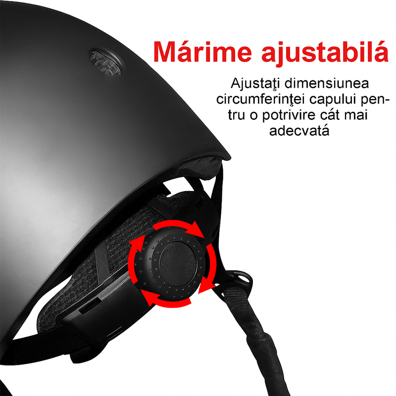 Sport si Outdoor - Echipament Sportiv - Accesorii echipament sportiv - Casti de protectie - Casca de Protectie pentru Trotineta si Bicicleta, Ventilatie, Sistem Reglabil, Ultra-Usoara, Marimea L, Negru - Infinity.ro