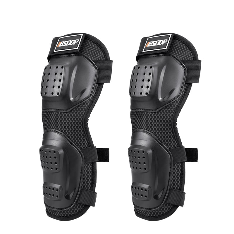 Auto si Moto - Moto - Accesorii moto si consumabile - Set Protectii Moto pentru Genunchi si Coate, ABS Durabil, Usoare, Confortabile, Reglabile, Pentru Moto, Scuter, Negru - Infinity.ro