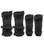 Auto si Moto - Moto - Accesorii moto si consumabile - Set Protectii Moto pentru Genunchi si Coate, ABS Durabil, Usoare, Confortabile, Reglabile, Pentru Moto, Scuter, Negru - Infinity.ro