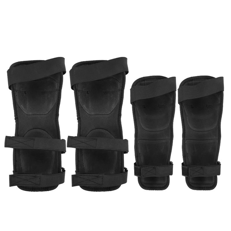 Auto si Moto - Moto - Accesorii moto si consumabile - Set Protectii Moto pentru Genunchi si Coate, ABS Durabil, Usoare, Confortabile, Reglabile, Pentru Moto, Scuter, Negru - Infinity.ro