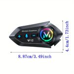 Auto si Moto - Moto - Accesorii moto si consumabile - Sistem de Comunicare Moto Bluetooth, Intercom Casca Moto/Scuter, Afisaj LED RGB, Anulare Zgomot, Raspuns Automat, Negru - Infinity.ro