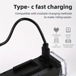 Sport si Outdoor - Role, trotinete si skateboard - Piese si accesorii trotinete - Far bicicleta fata LED,Lumina frontala puternica,cu unghi larg de 155 de grade,incarcare USB,baterie reincarcabila,Negru - Infinity.ro