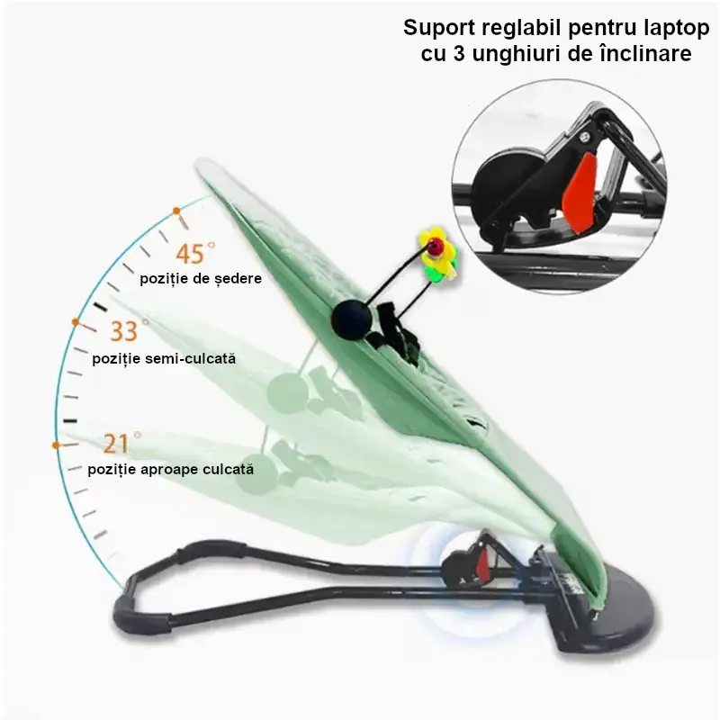 Casa si Gradina - Mobilier - Mobilier copii - Balansoare, leagane si hamace - Scaun de dormit pentru bebelusi din plastic durabil ABYZ leagan balansoar potrivit pentru varsta 0-12 luni verde deschis - Infinity.ro