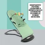 Casa si Gradina - Mobilier - Mobilier copii - Balansoare, leagane si hamace - Scaun de dormit pentru bebelusi din plastic durabil ABYZ leagan balansoar potrivit pentru varsta 0-12 luni verde deschis - Infinity.ro