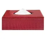 Casa si Gradina - Mobilier - Organizare si depozitare - Cutii depozitare - Cutie pentru Servetele, Piele Ecologica, dimensiuni 24x12x8, 5cm, culoare Rosu ABYZ - Infinity.ro