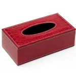 Casa si Gradina - Mobilier - Organizare si depozitare - Cutii depozitare - Cutie pentru Servetele, Piele Ecologica, dimensiuni 24x12x8, 5cm, culoare Rosu ABYZ - Infinity.ro