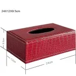 Casa si Gradina - Mobilier - Organizare si depozitare - Cutii depozitare - Cutie pentru Servetele, Piele Ecologica, dimensiuni 24x12x8, 5cm, culoare Rosu ABYZ - Infinity.ro