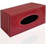 Casa si Gradina - Mobilier - Organizare si depozitare - Cutii depozitare - Cutie pentru Servetele, Piele Ecologica, dimensiuni 24x12x8, 5cm, culoare Rosu ABYZ - Infinity.ro