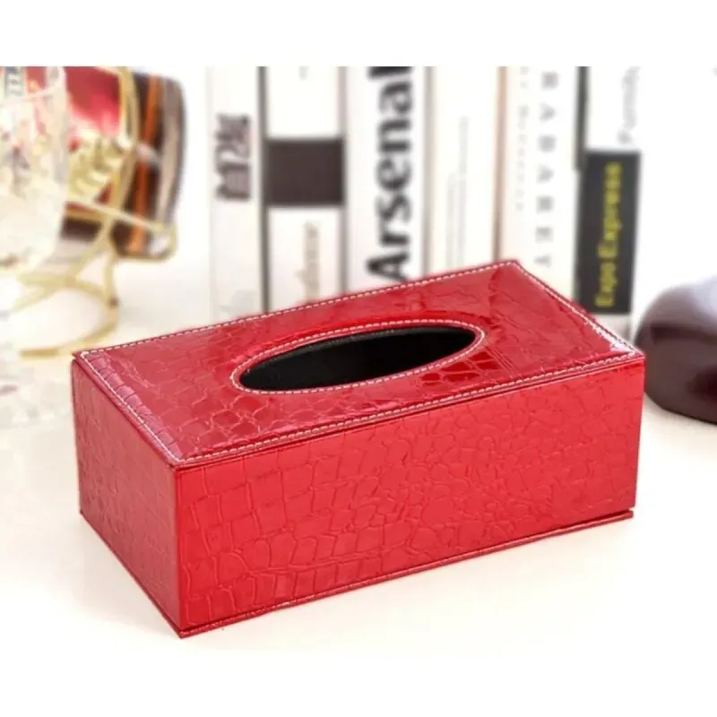 Casa si Gradina - Mobilier - Organizare si depozitare - Cutii depozitare - Cutie pentru Servetele, Piele Ecologica, dimensiuni 24x12x8, 5cm, culoare Rosu ABYZ - Infinity.ro