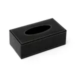 Casa si Gradina - Mobilier - Organizare si depozitare - Cutii depozitare - Cutie pentru Servetele, Piele Ecologica, dimensiuni 24x12x8,5cm, culoare Negru Lucios ABYZ - Infinity.ro