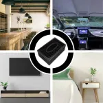 Casa si Gradina - Mobilier - Organizare si depozitare - Cutii depozitare - Cutie pentru Servetele, Piele Ecologica, dimensiuni 24x12x8,5cm, culoare Negru Lucios ABYZ - Infinity.ro