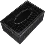 Casa si Gradina - Mobilier - Organizare si depozitare - Cutii depozitare - Cutie pentru Servetele, Piele Ecologica, dimensiuni 24x12x8,5cm, culoare Negru Lucios ABYZ - Infinity.ro