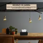 Casa si Gradina - Mobilier - Organizare si depozitare - Cutii depozitare - Cutie pentru Servetele, Piele Ecologica, dimensiuni 24x12x8,5cm, culoare Negru Lucios ABYZ - Infinity.ro