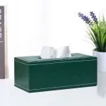 Casa si Gradina - Mobilier - Organizare si depozitare - Cutii depozitare - Cutie pentru Servetele, Piele Ecologica, dimensiuni 24x12x8, 5cm, culoare Verde ABYZ - Infinity.ro