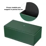 Casa si Gradina - Mobilier - Organizare si depozitare - Cutii depozitare - Cutie pentru Servetele, Piele Ecologica, dimensiuni 24x12x8, 5cm, culoare Verde ABYZ - Infinity.ro