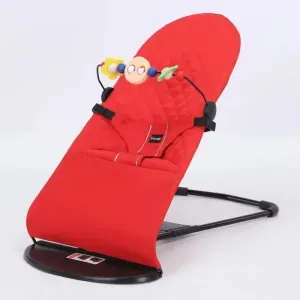 Scaun de dormit pentru bebelusi din plastic durabil ABYZ leagan balansoar potrivit pentru varsta 0-12 luni rosu