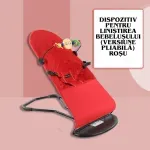 Casa si Gradina - Mobilier - Mobilier copii - Balansoare, leagane si hamace - Scaun de dormit pentru bebelusi din plastic durabil ABYZ leagan balansoar potrivit pentru varsta 0-12 luni rosu - Infinity.ro