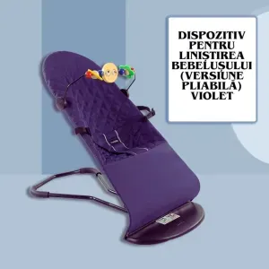 Scaun de dormit pentru bebelusi din plastic durabil ABYZ leagan balansoar potrivit pentru varsta 0-12 luni violet