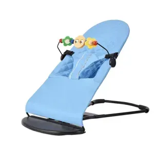 Scaun de dormit pentru bebelusi din plastic durabil ABYZ leagan balansoar potrivit pentru varsta 0-12 luni albastru