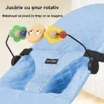 Casa si Gradina - Mobilier - Mobilier copii - Balansoare, leagane si hamace - Scaun de dormit pentru bebelusi din plastic durabil ABYZ leagan balansoar potrivit pentru varsta 0-12 luni albastru - Infinity.ro