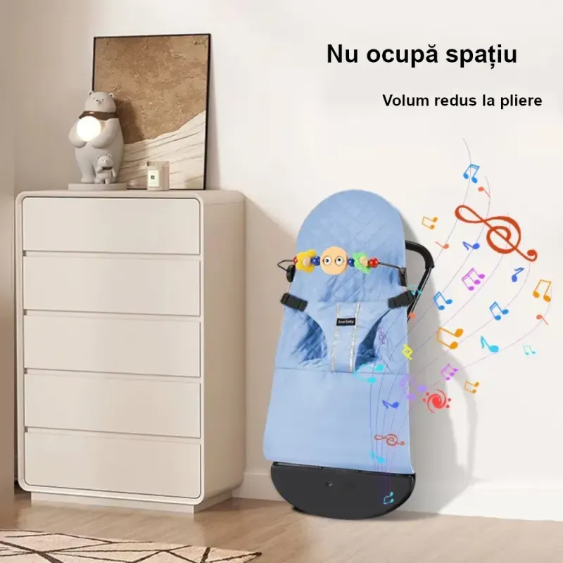 Casa si Gradina - Mobilier - Mobilier copii - Balansoare, leagane si hamace - Scaun de dormit pentru bebelusi din plastic durabil ABYZ leagan balansoar potrivit pentru varsta 0-12 luni albastru - Infinity.ro
