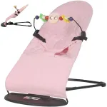 Casa si Gradina - Mobilier - Mobilier copii - Balansoare, leagane si hamace - Scaun de dormit pentru bebelusi din plastic durabil ABYZ leagan balansoar potrivit pentru varsta 0-12 luni roz - Infinity.ro
