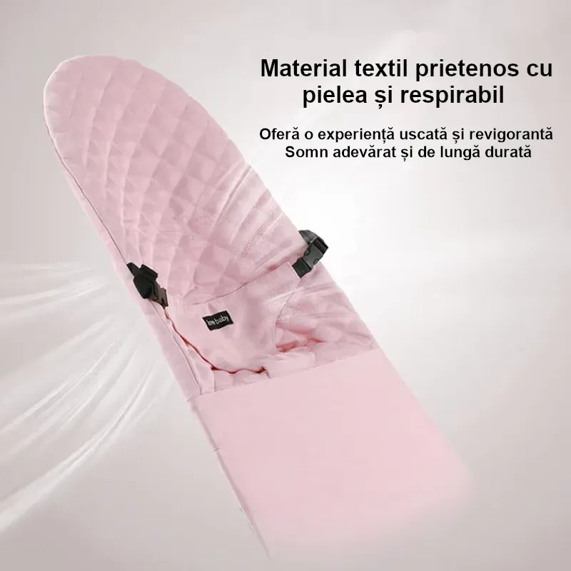 Casa si Gradina - Mobilier - Mobilier copii - Balansoare, leagane si hamace - Scaun de dormit pentru bebelusi din plastic durabil ABYZ leagan balansoar potrivit pentru varsta 0-12 luni roz - Infinity.ro