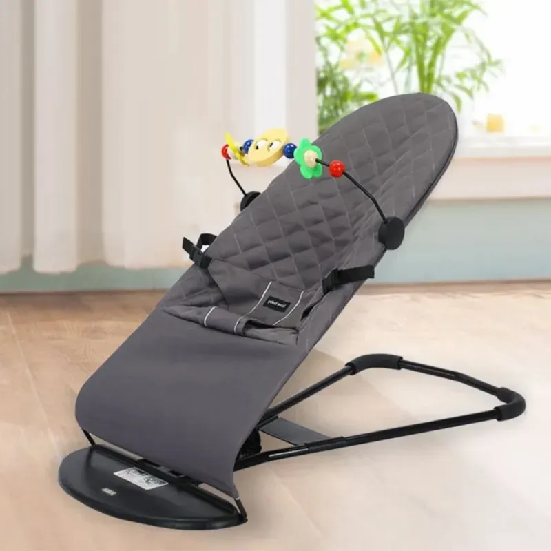 Casa si Gradina - Mobilier - Mobilier copii - Balansoare, leagane si hamace - Scaun de dormit pentru bebelusi din plastic durabil ABYZ leagan balansoar potrivit pentru varsta 0-12 luni gri - Infinity.ro