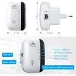 TV, Audio-Video si Foto - Accesorii TV si audio - Splittere si amplificatoare - Extensor Wi-Fi Brivoo MMGOQQT, 300 Mbps, 2.4 GHz, Port LAN RJ45, Compact - Infinity.ro