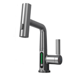 Casa si Gradina - Sanitare - Chiuveta bucatarie si accesorii - Baterii bucatarie - Baterie baie / bucatarie BRIVOO AquaSpa, dus extractibil, Display LED temperatura, 3 moduri curgere apa, corp metal - Infinity.ro