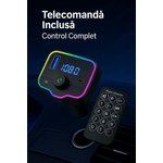 Auto si Moto - Electronice auto - Multimedia auto - Modulator FM Auto M46 Bluetooth 5.0 cu Telecomanda, Dual USB + USB-C, Incarcare Rapida, Compatibil 12V-24V, Brivoo® - Infinity.ro
