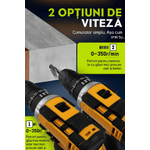 Casa si Gradina - Constructii - Scule electrice si accesorii - Masini de gaurit si insurubat - Autofiletanta Brivoo® 36V cu 2 acumulatori Li-Ion 2Ah, 30 accesorii, valiza transport, 1700 RPM, cuplu 30 Nm, 2 viteze - Infinity.ro